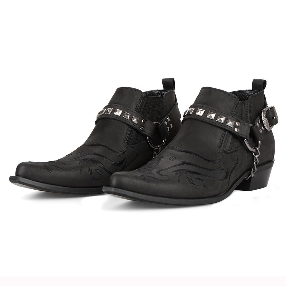 FootCourt Black Cowboy Shoes