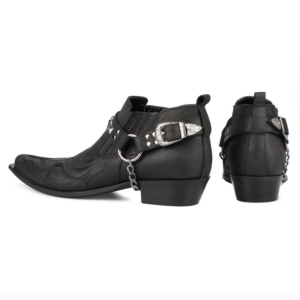 FootCourt Black Cowboy Shoes
