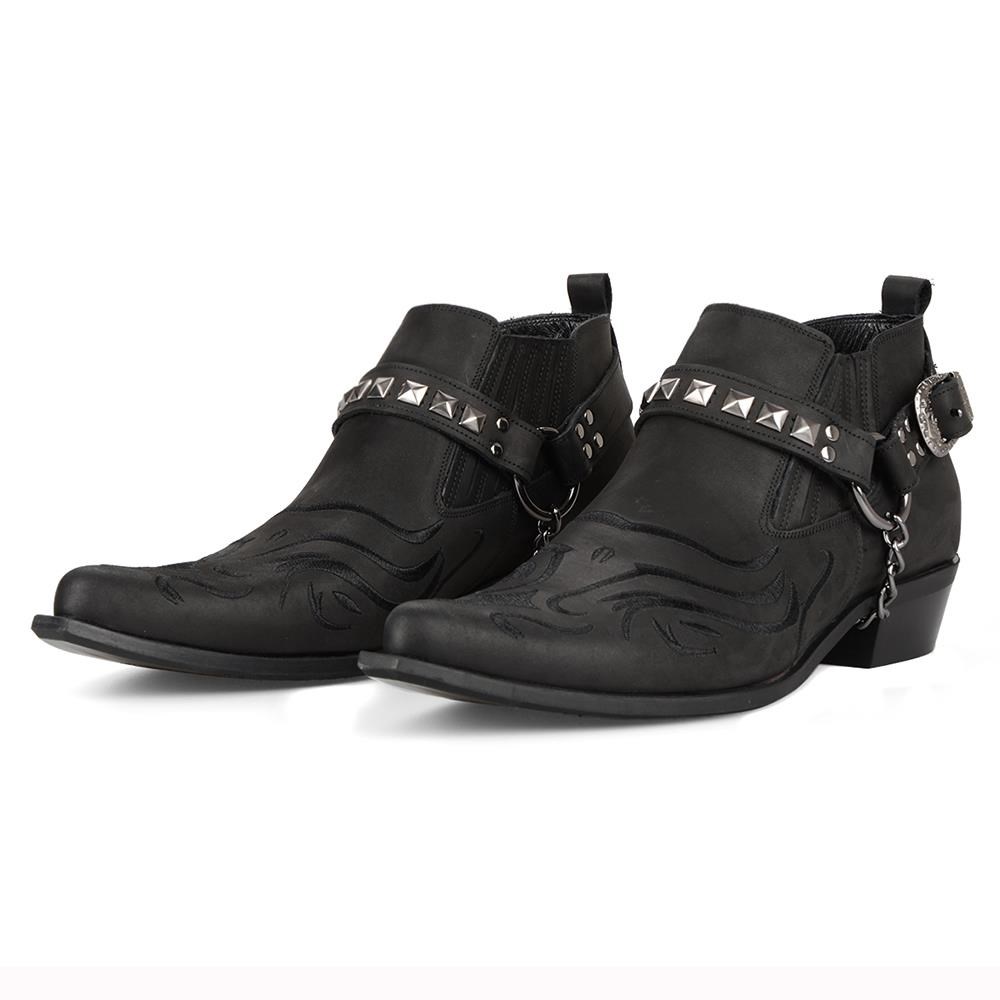 FootCourt Black Cowboy Shoes