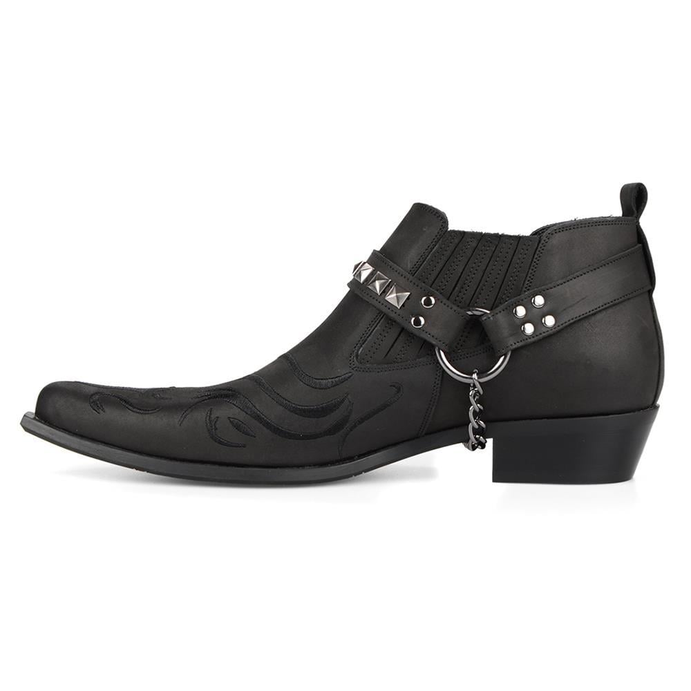 FootCourt Black Cowboy Shoes