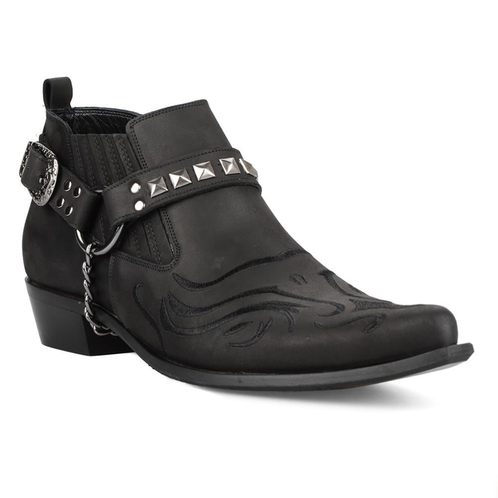 FootCourt Black Cowboy Shoes