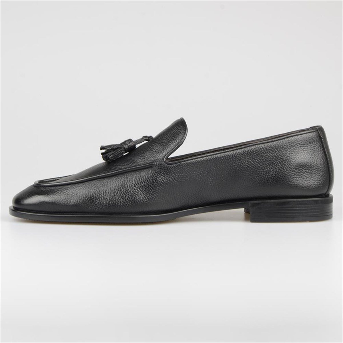 Black Leather Loafers Boat Shoes