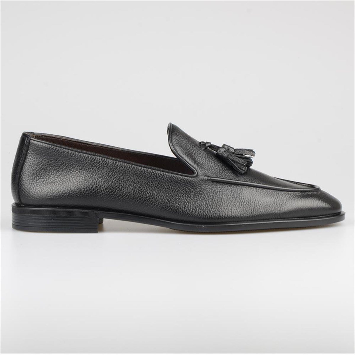 Black Leather Loafers Boat Shoes