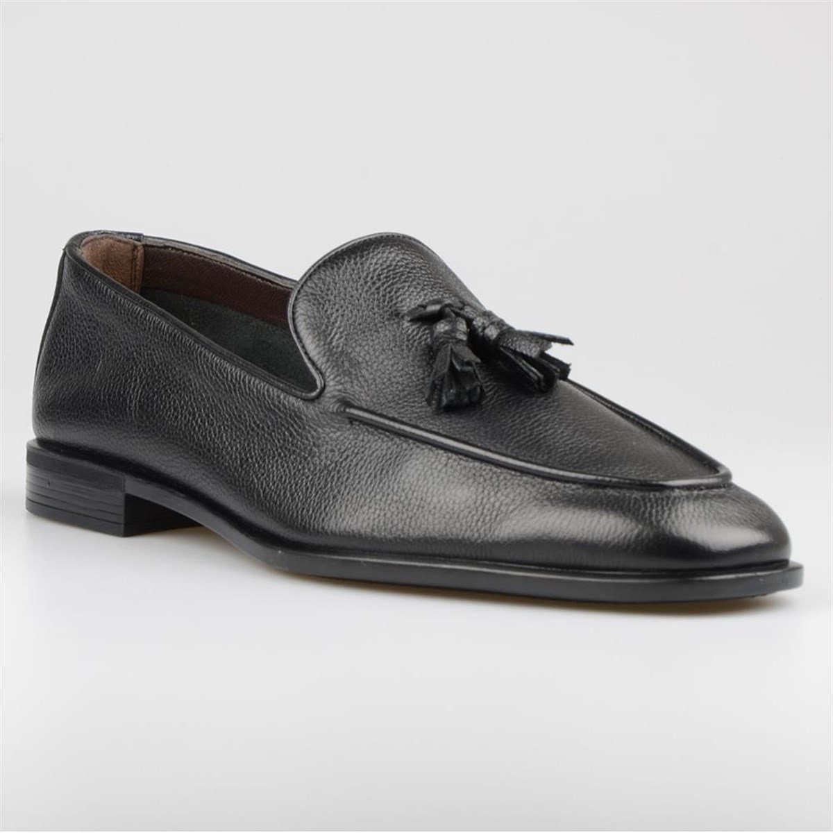 Black Leather Loafers Boat Shoes