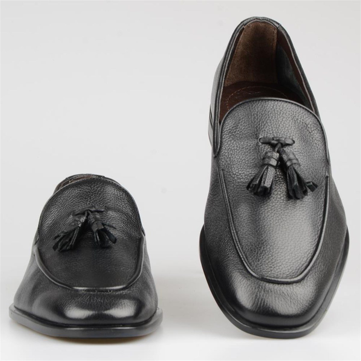 Black Leather Loafers Boat Shoes