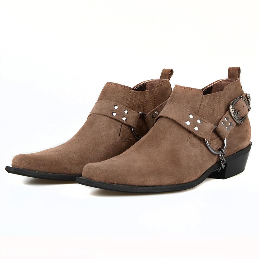 Süet Kahverengi Erkek Kovboy Ayakkabısı