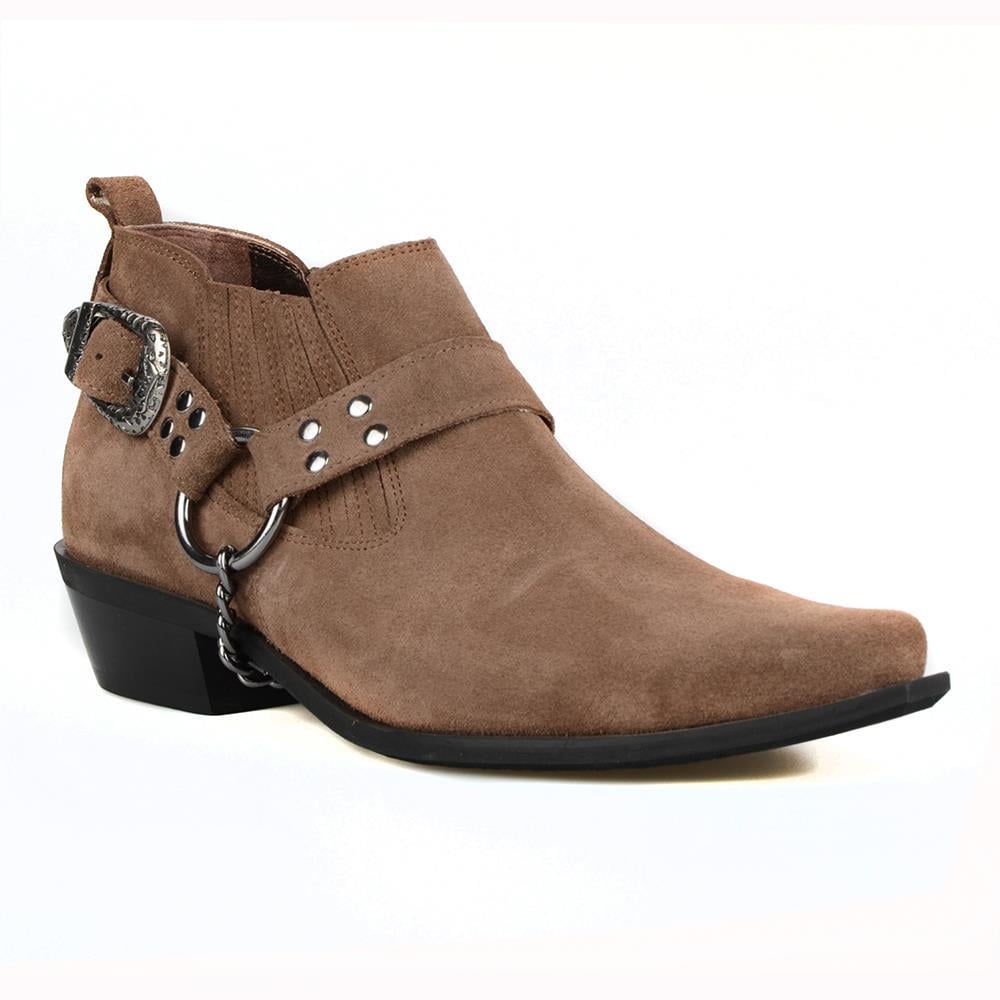 Süet Kahverengi Erkek Kovboy Ayakkabısı