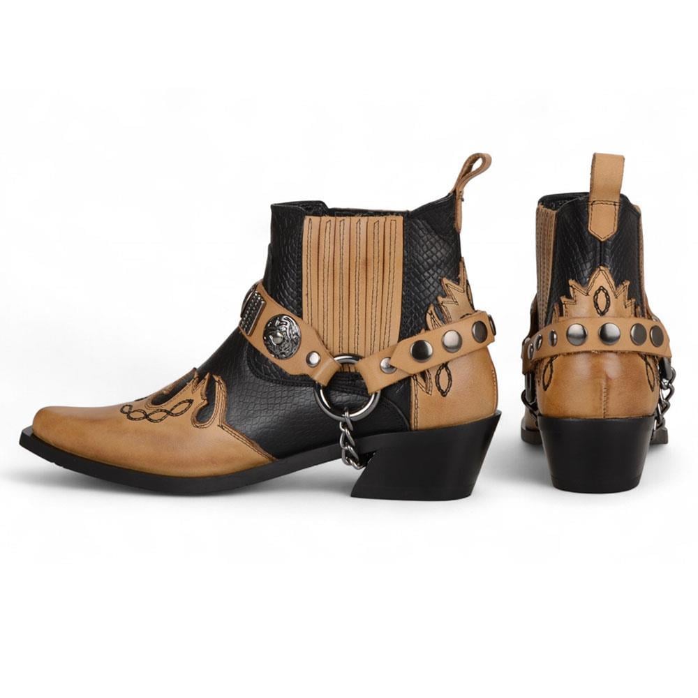 FootCourt Cowboy Boots Tan