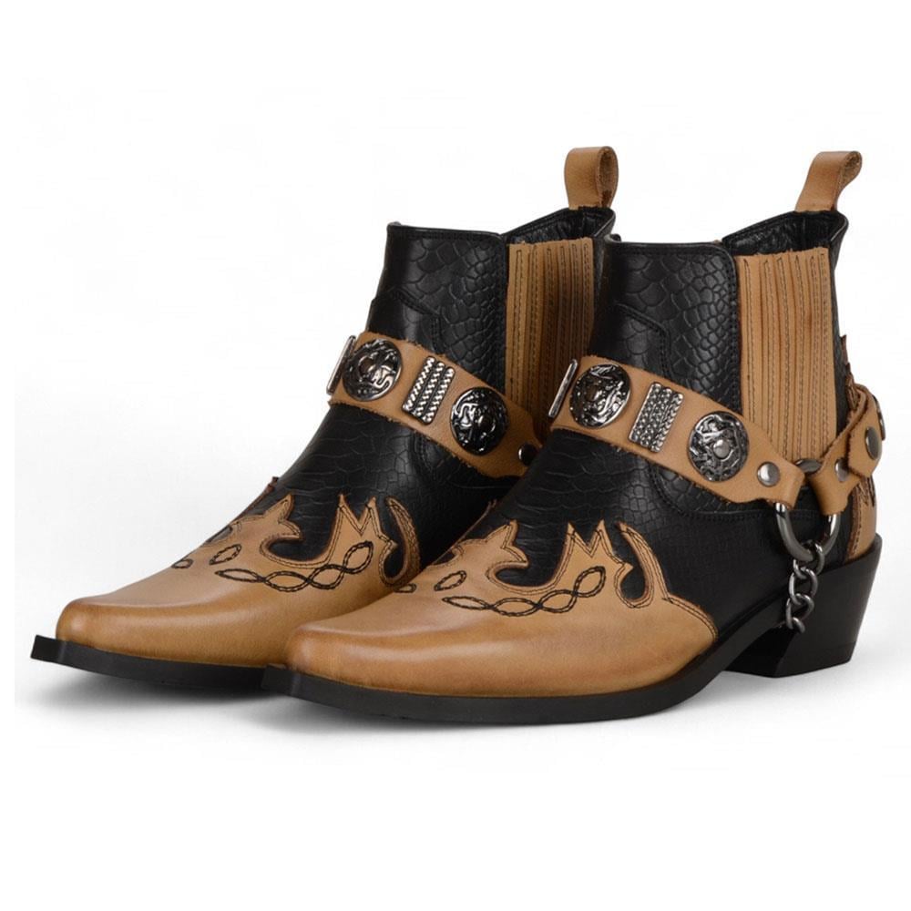 FootCourt Cowboy Boots Tan