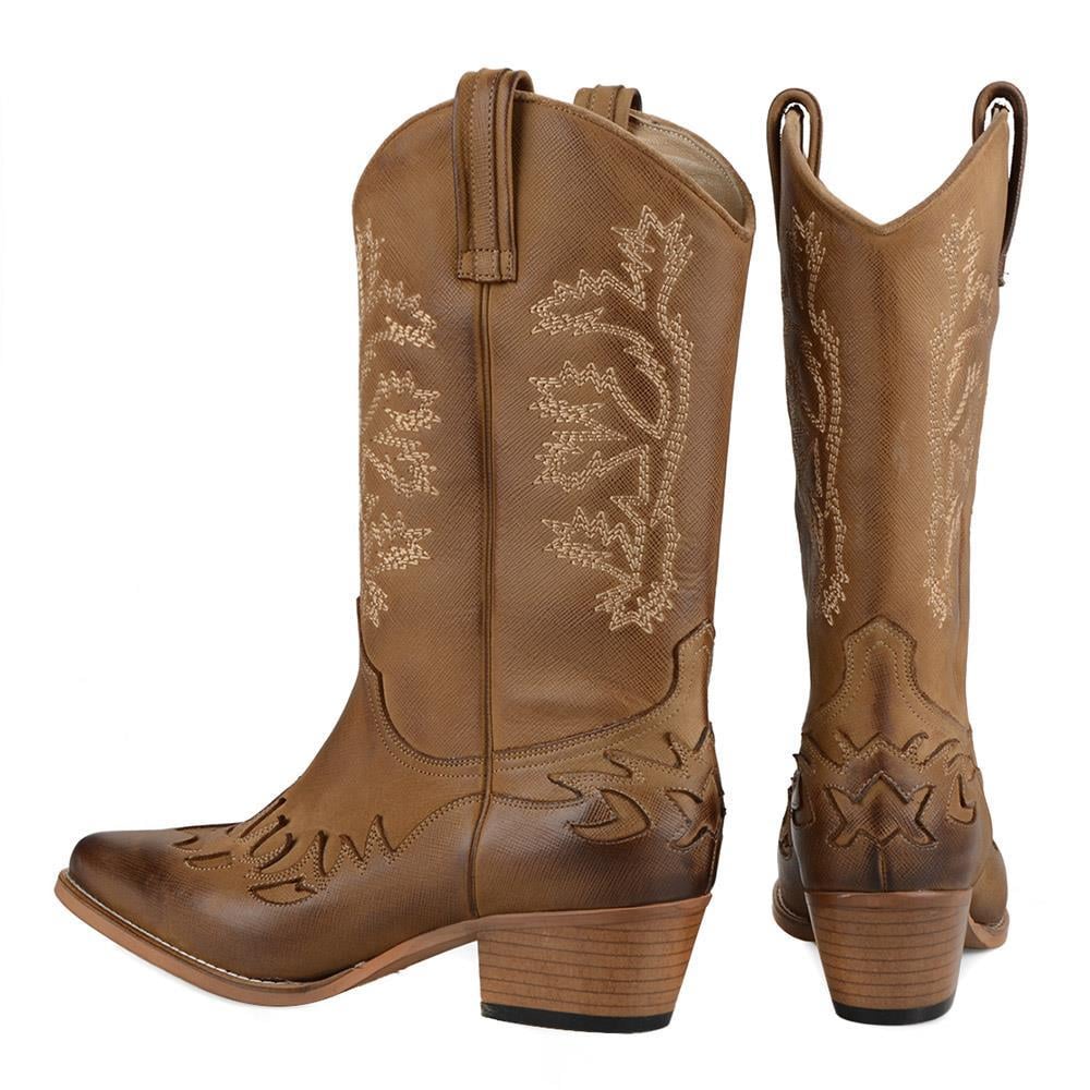 FootCourt Cowboy Boots Tan