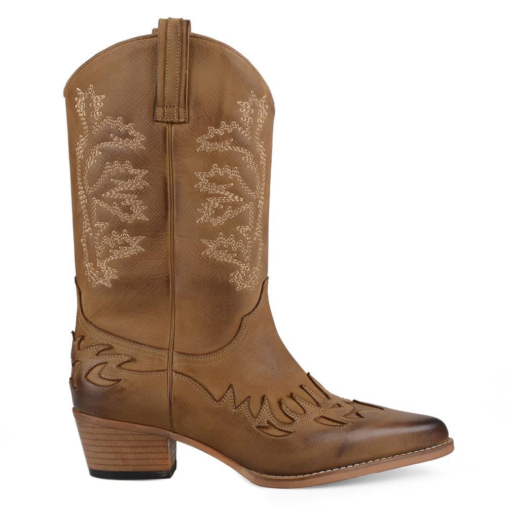 FootCourt Cowboy Boots Tan