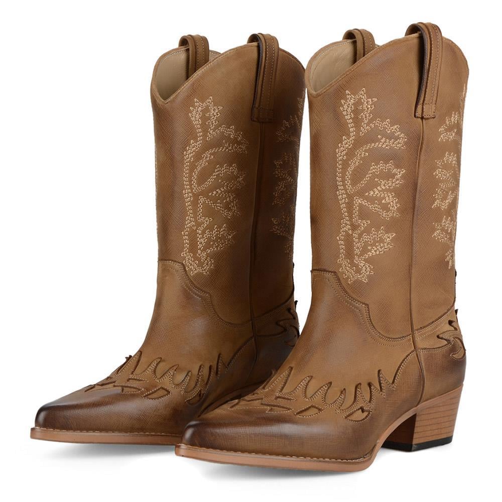 FootCourt Cowboy Boots Tan