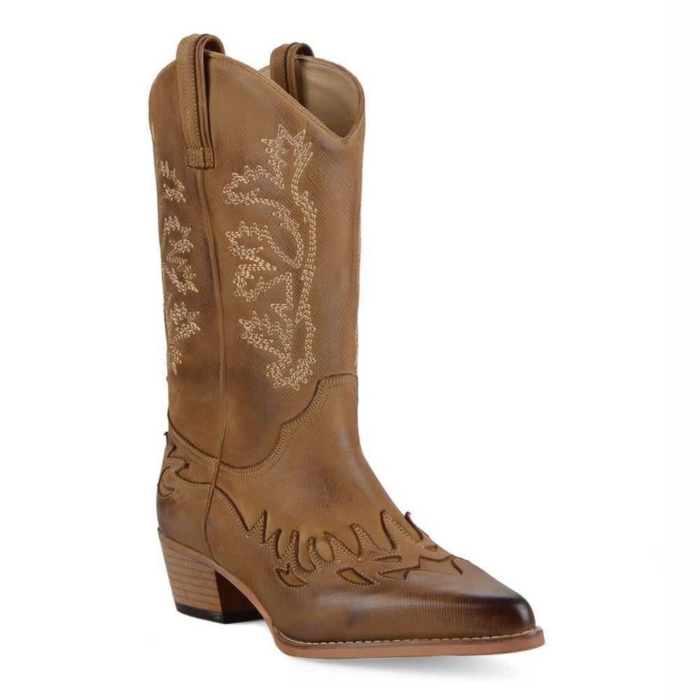 FootCourt Cowboy Boots Tan