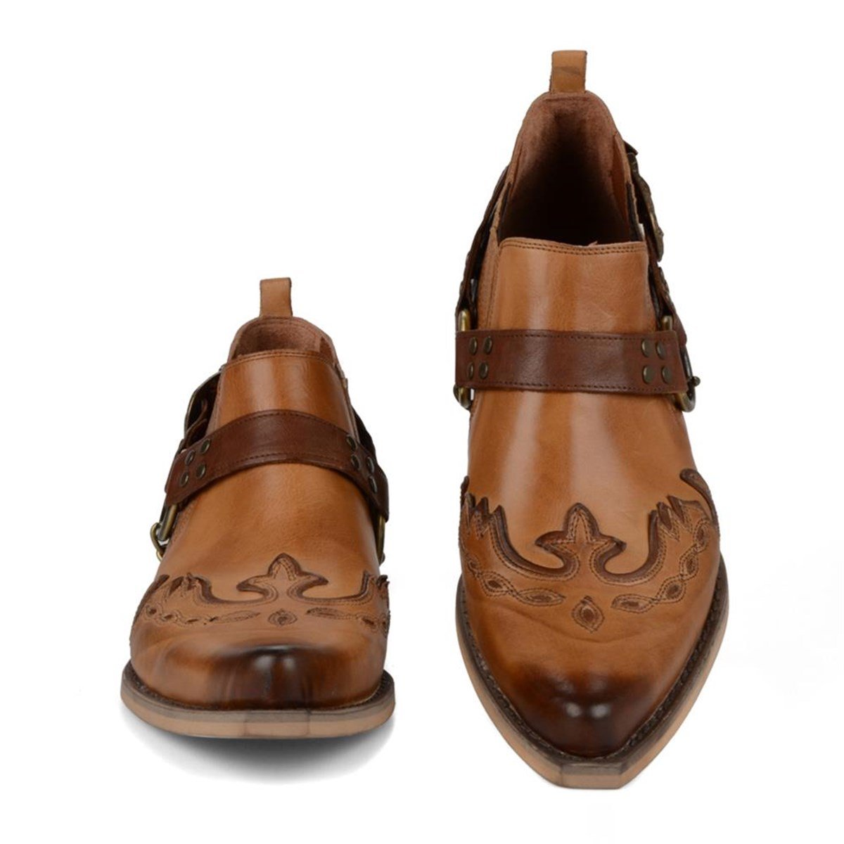 FootCourt Cowboy Shoes Tan