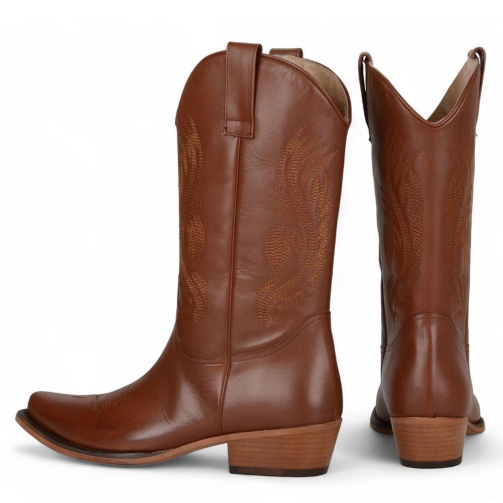 Tan Vintage Leather Men's Cowboy Boots
