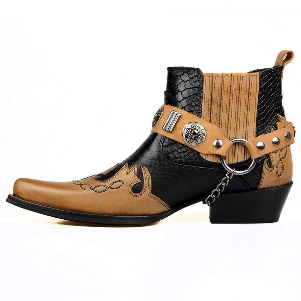 FootCourt Cowboy Boots Tan