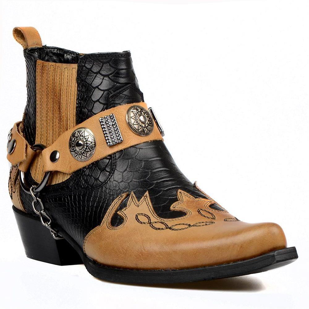 FootCourt Cowboy Boots Tan