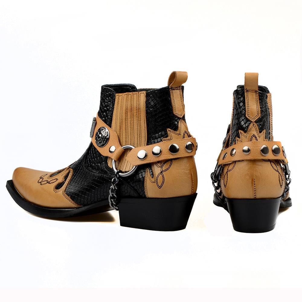 FootCourt Cowboy Boots Tan