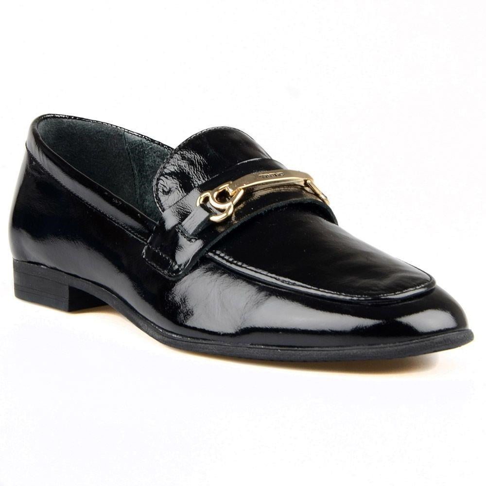 FootCourt Women's Slip On Loafers Black
