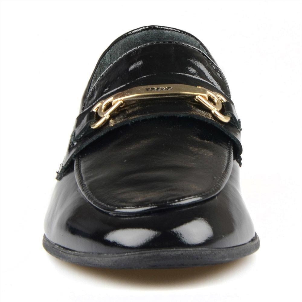 FootCourt Women's Slip On Loafers Black