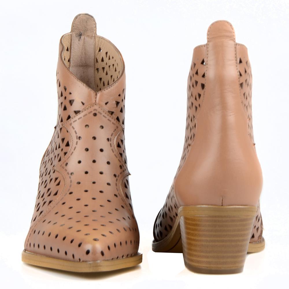 Brown Women's Cowboy Ankle Boots For Summer