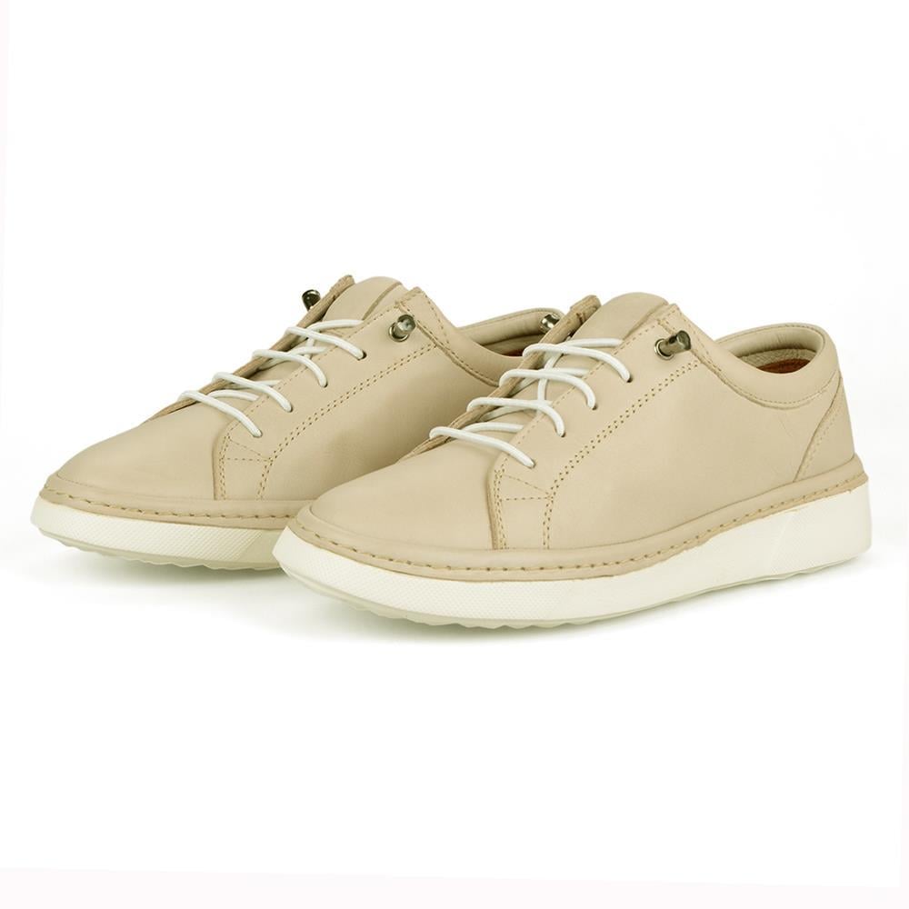 FootCourt Beige Women Soft Casual Shoes