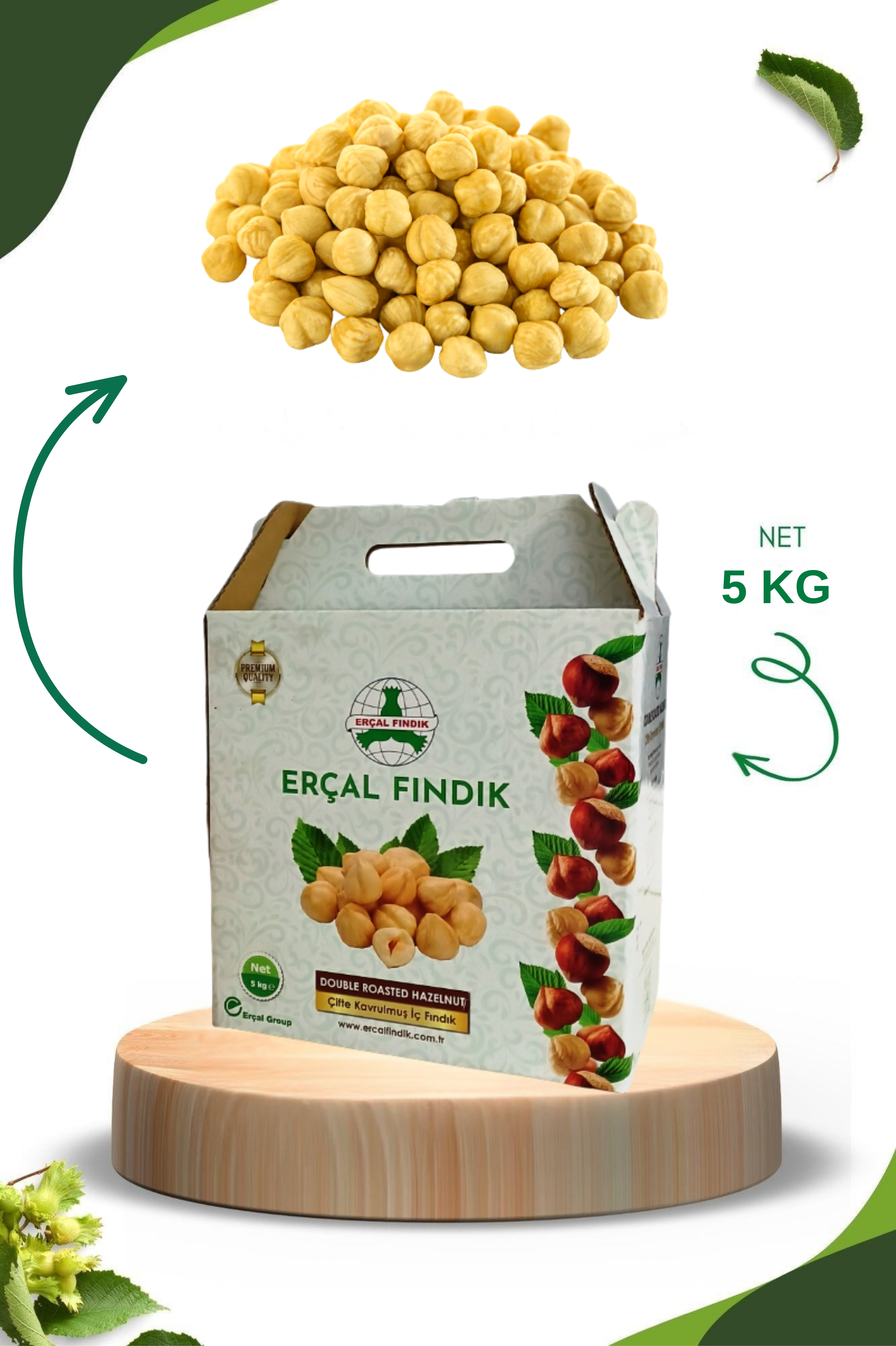 Crownut Çifte Kavrulmuş İç Fındık 5 Kg
