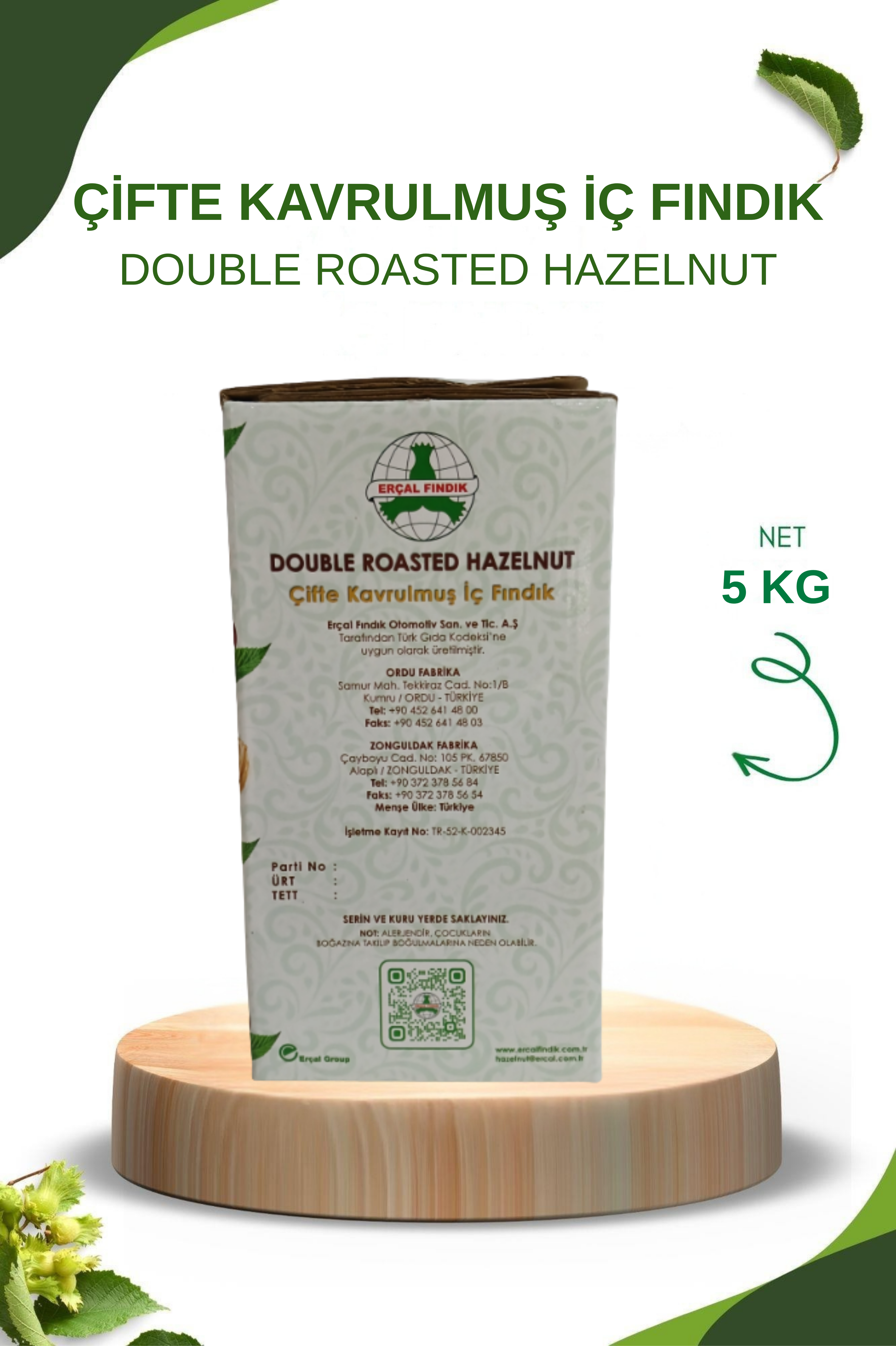 Crownut Çifte Kavrulmuş İç Fındık 5 Kg