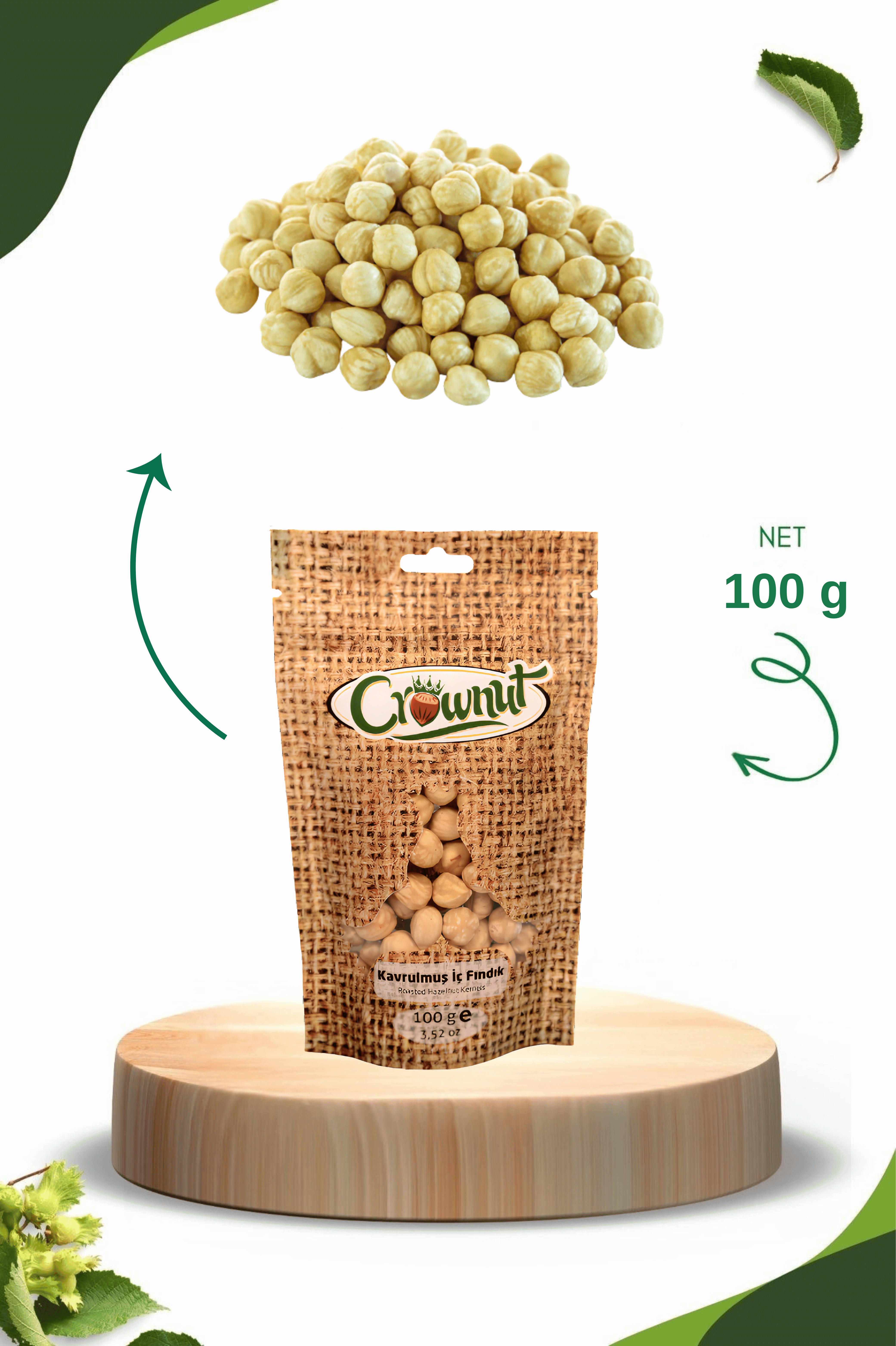Crownut Kavrulmuş İç Fındık 100 gram