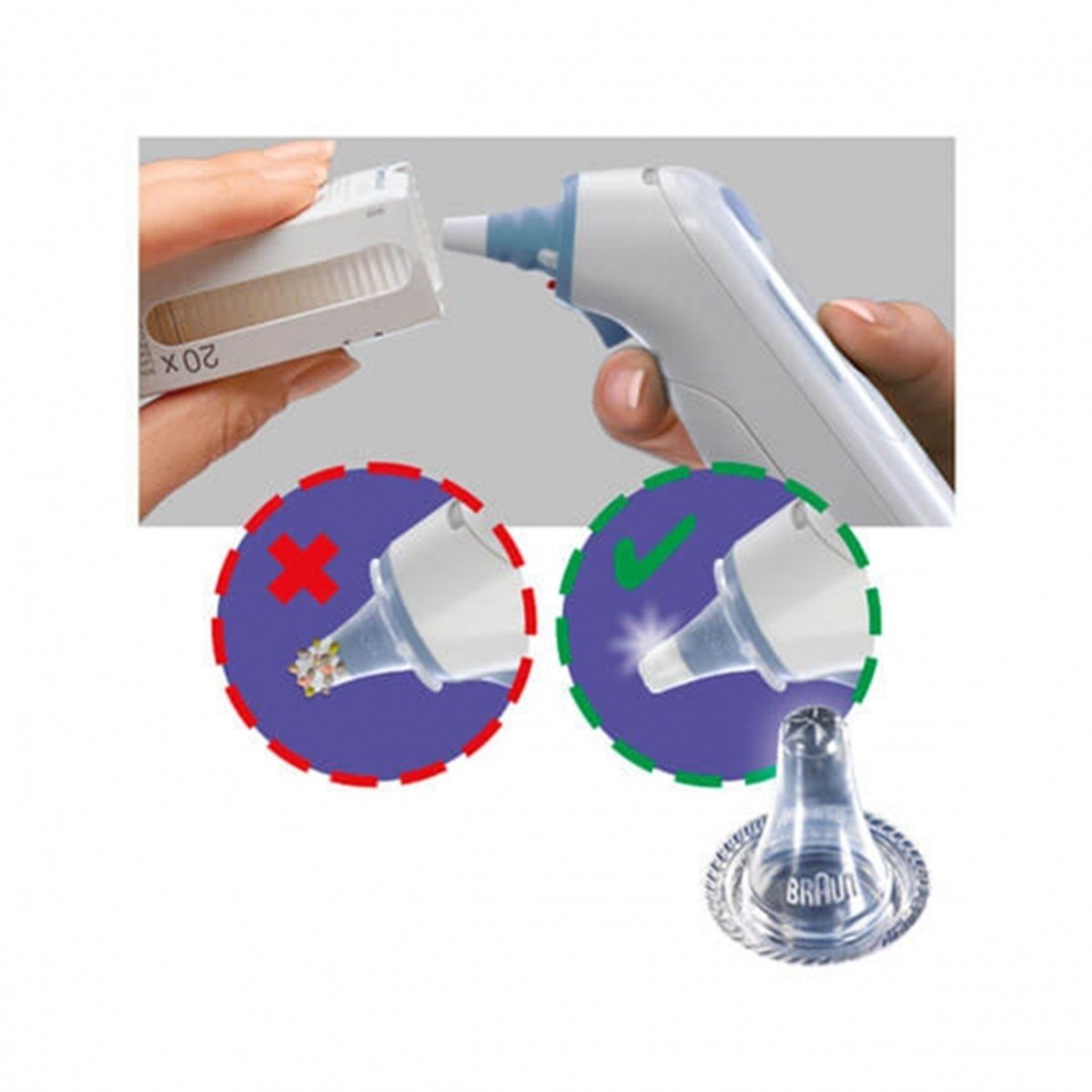 Braun LF40 Ateş Ölçer Yedek Filtre