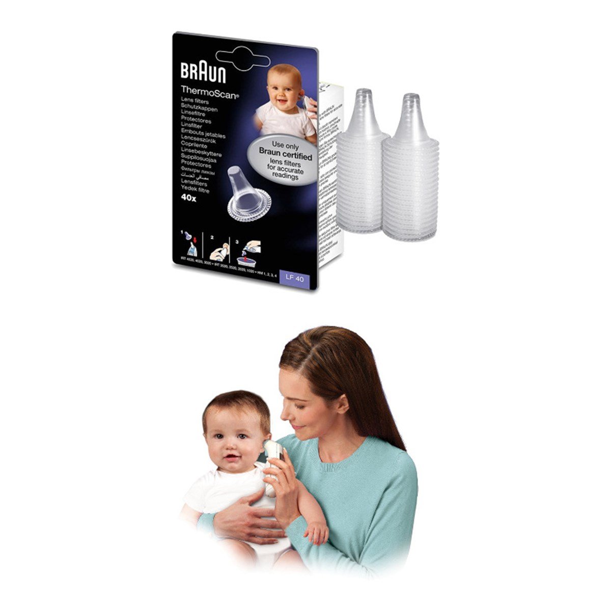 Braun LF40 Ateş Ölçer Yedek Filtre