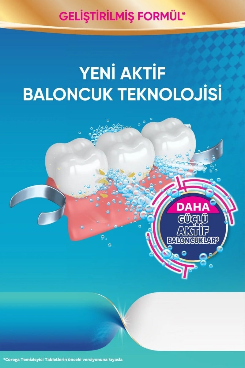Corega 3 Dakikada Günlük Temizleyici Tablet 30 Adet - Nane Ferahlığı
