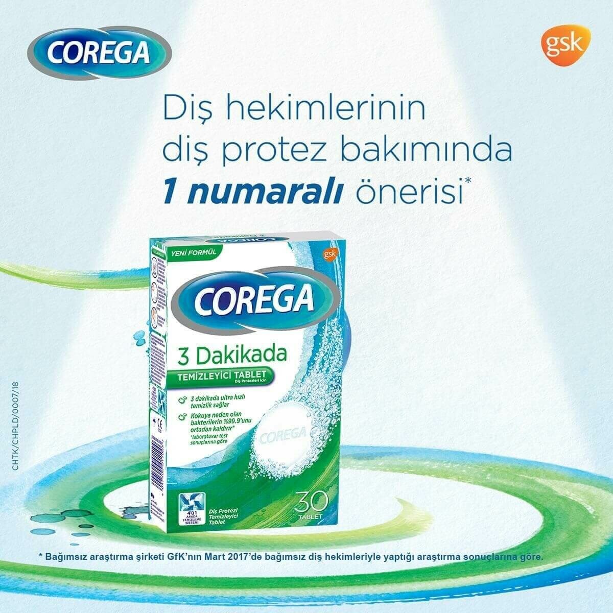 Corega Temizleyici 30 Tablet 