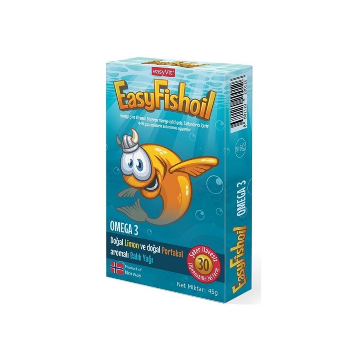 EasyFishoil Omega 3 30 Çiğnenebilir Jel Tablet