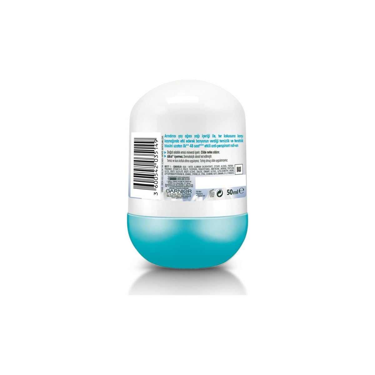 Garnier Mineral Saf&Temiz Roll-On Deodorant 50 Ml
