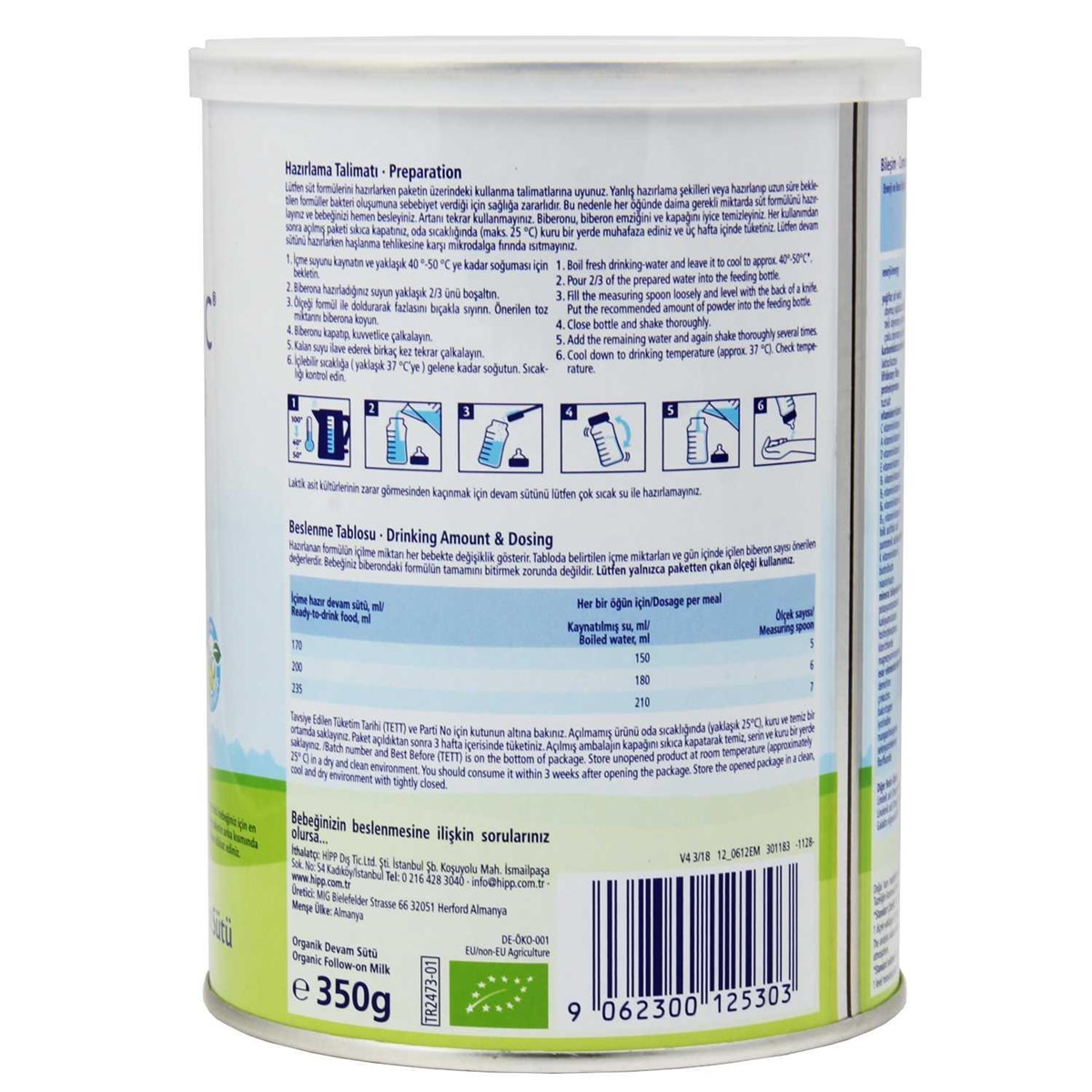 Hipp 2 Organik Combiotic Devam Sütü 350 gr