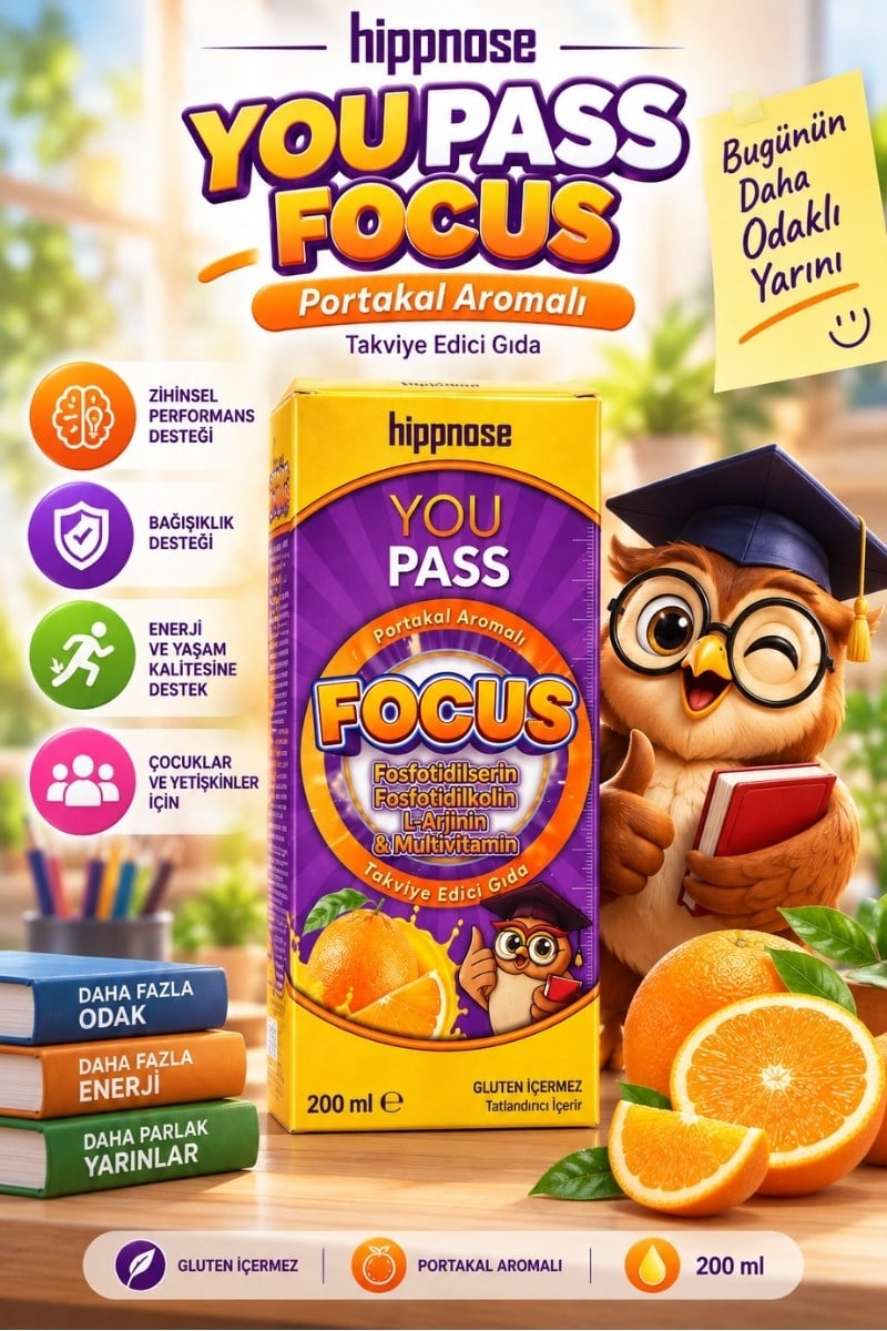 Hippnose Youpass Focus Şurup 200 ml