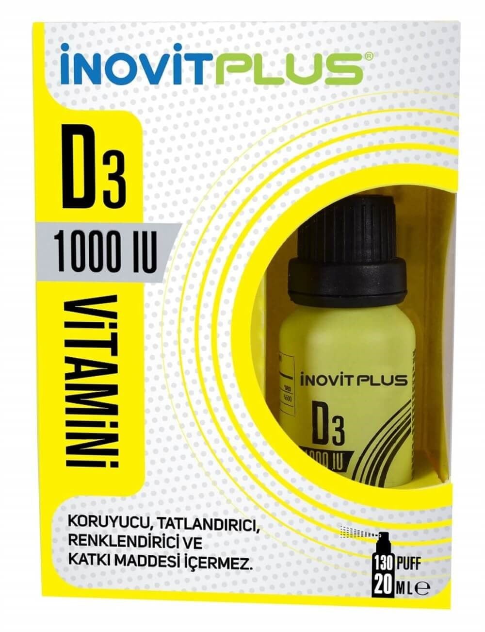 İnovit Vitamin D3 1000 IU Oral Sprey 20 ml