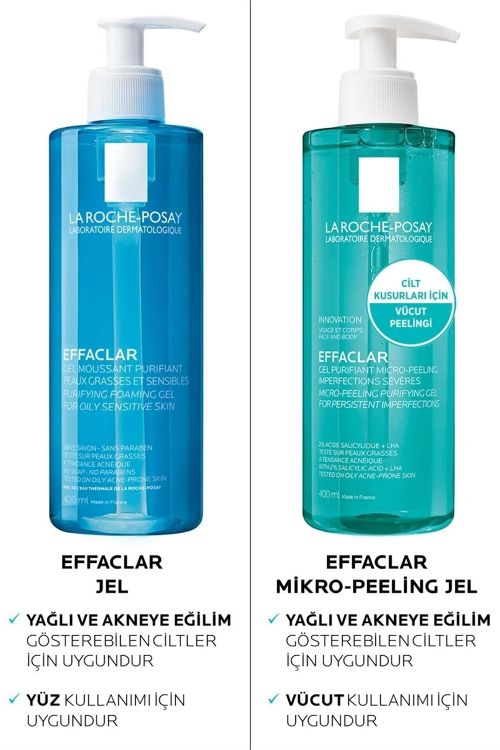 La Roche Posay Effaclar Mikro Peeling Jel 400 ml