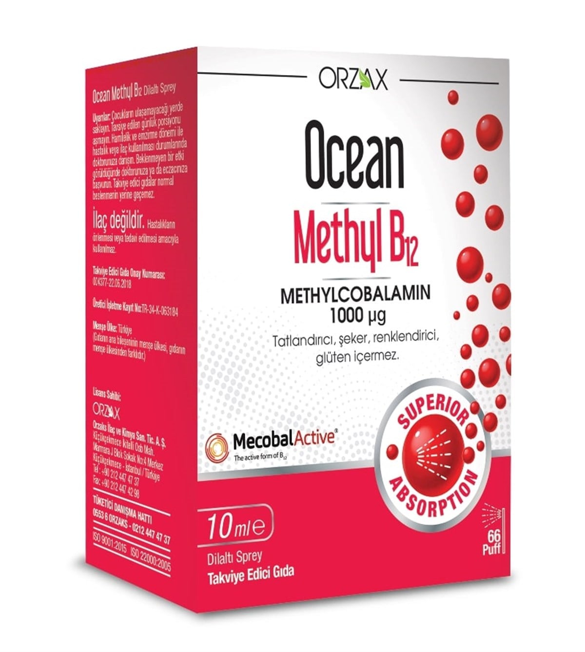 Ocean Methyl B12 1000 Mcg 10 mL Sprey