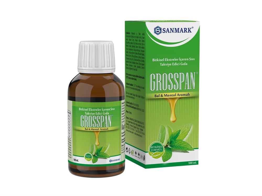 Sanmark Grosspan Bal Mentol Aromalı Şurup 100 ml