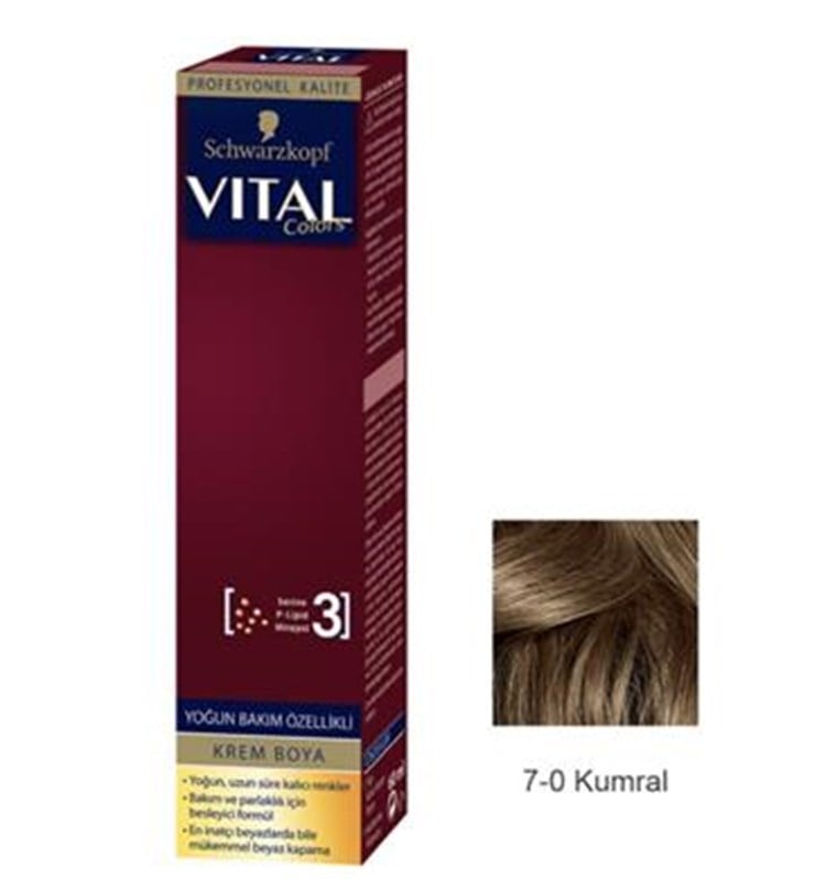 Schwarzkopf Vital Colors Krem Saç Boyası 7-00 Kumral - 60 ml
