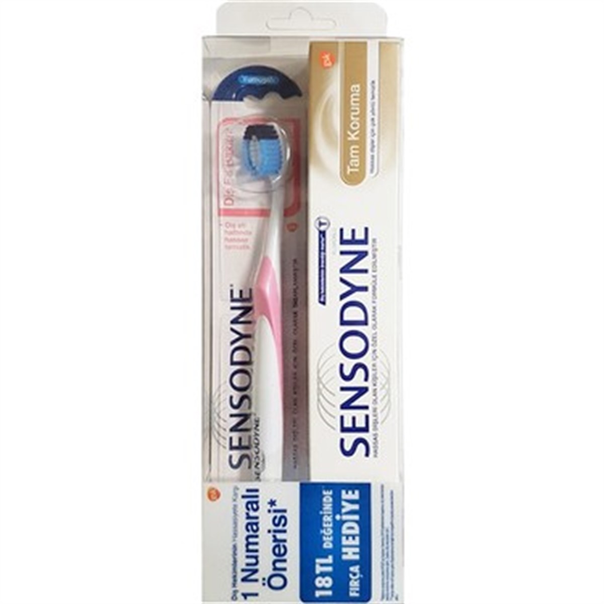 Sensodyne Tam Koruma Beyazlatıcı Diş Macunu 75 ml + Diş Eti Bakımı Yumuşak Diş Fırçası