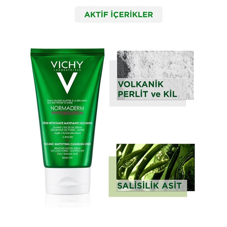 Vichy Normaderm Phytosolution Volcanic Cleansing Cream 125 ml