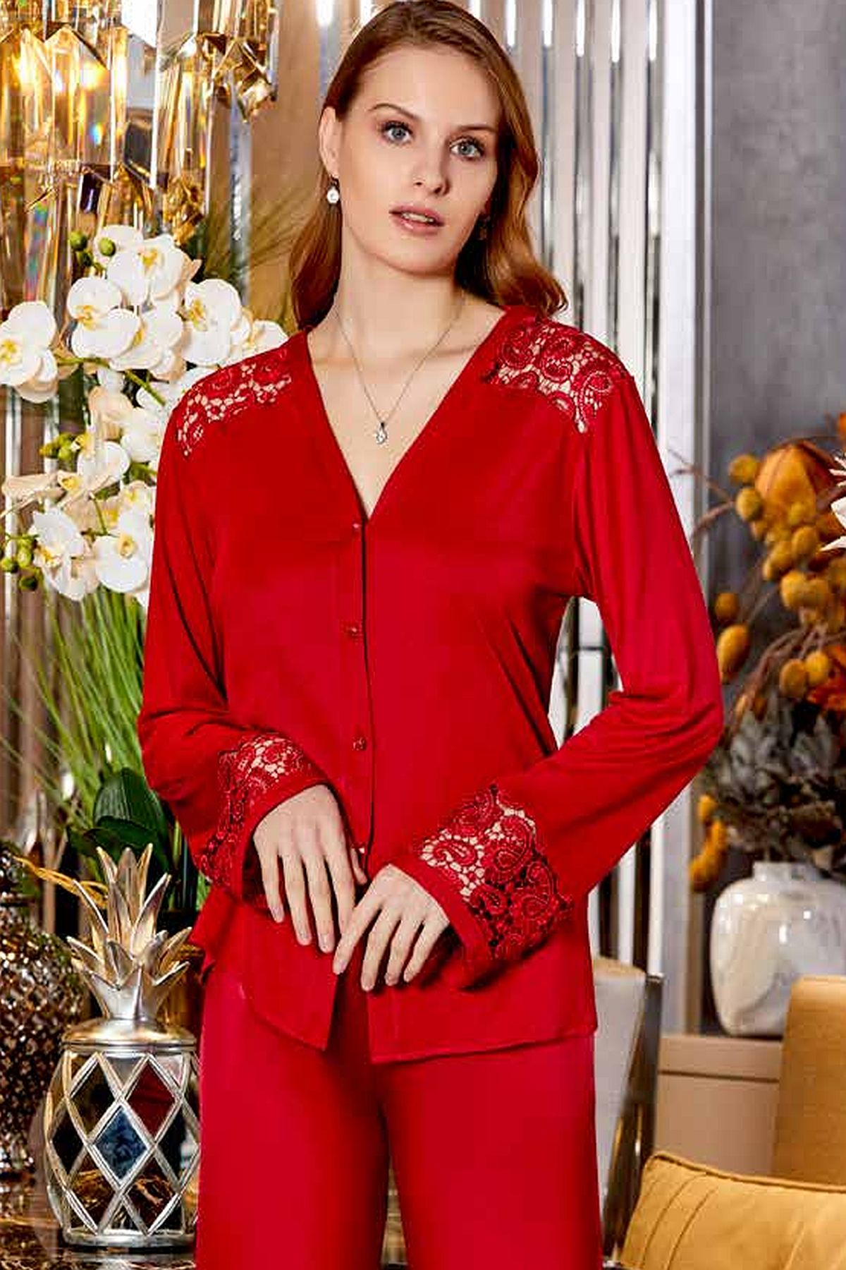 Penye Altılı SetlerÇeyizlik Dantelli Penye 6'lı Set