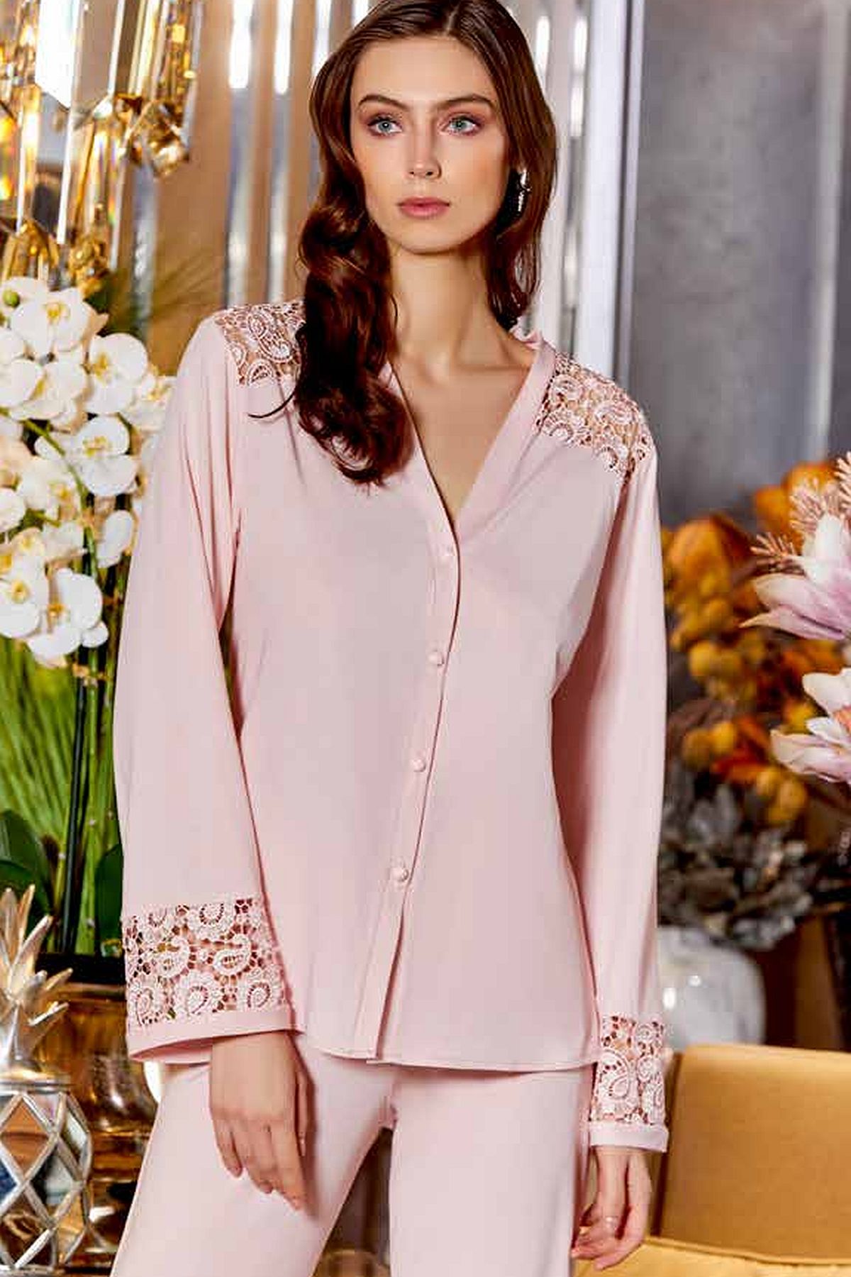 Penye Altılı SetlerÇeyizlik Dantelli Penye 6'lı Set
