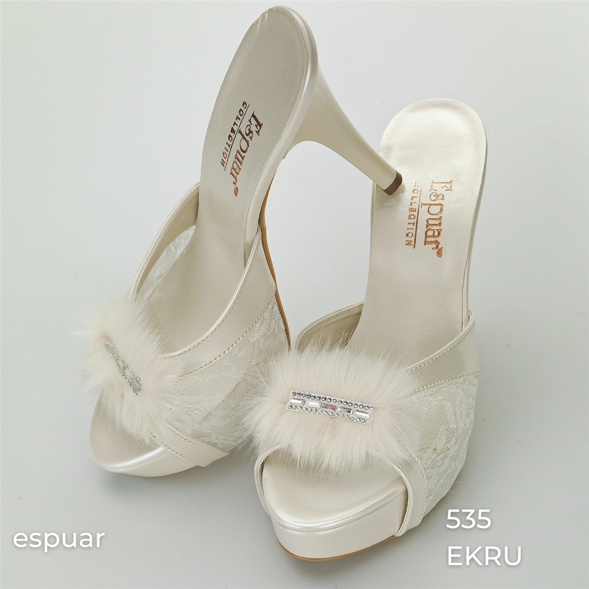 Espuar 535 Kadın Terlik - Ekru