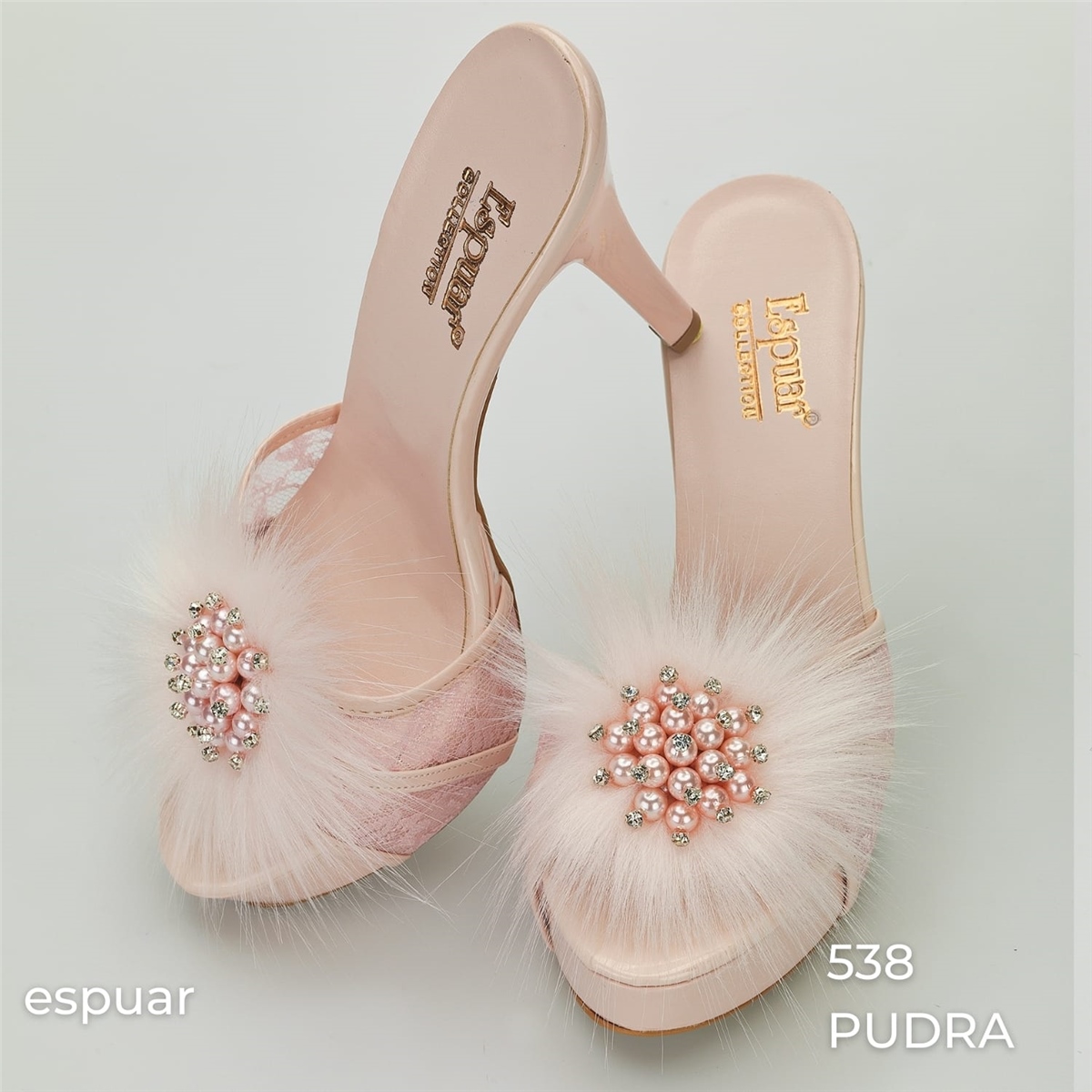 Espuar 538 Kadın Terlik - Pudra
