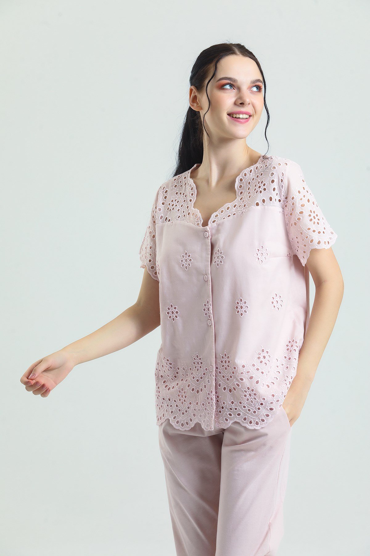 PijamalarMagic Form 19108 Kadın Kendinden Brode Desenli Pijama Takımı-Pudra | Pijamapazari.comMagic Form 19108 Kadın Kendinden Brode Desenli Pijama Takımı-Pudra