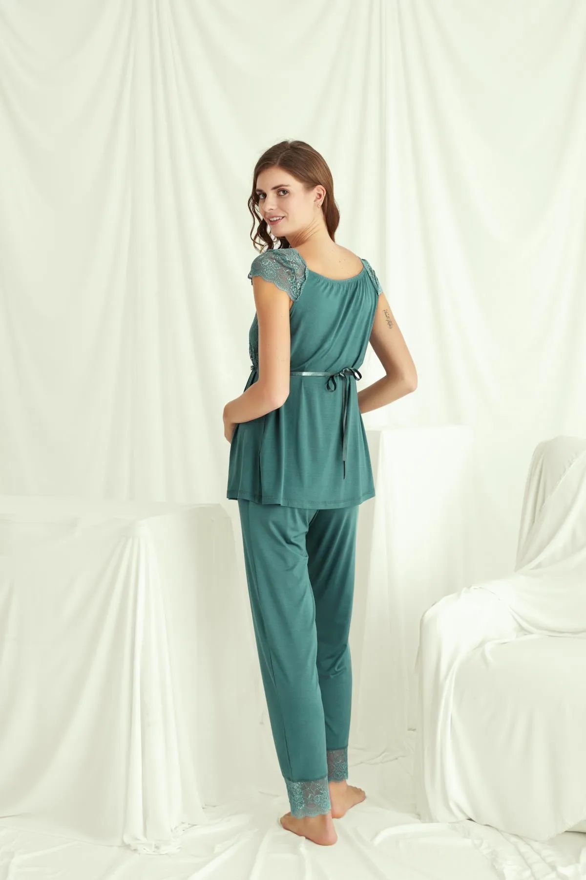 Sabahlıklı Pijama TakımlarıMonamise 18535 Hamile Lohusa Sabahlıklı Pijama Takım-Yeşil | Pijamapazari.comMonamise 18535 Hamile Lohusa Sabahlıklı Pijama Takım-Yeşil